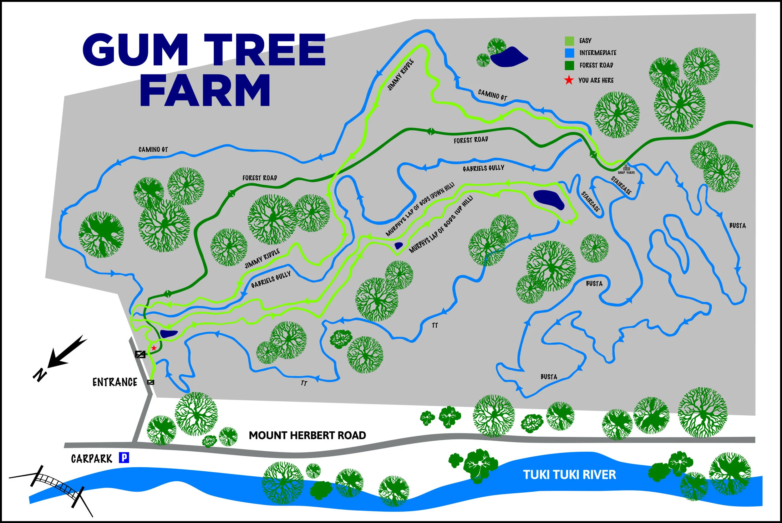 The best mountain biking in Hawkes Bay in the Gum Tree Farm Park and along the Tuki Tuki Trail Tuki Tuki Trail